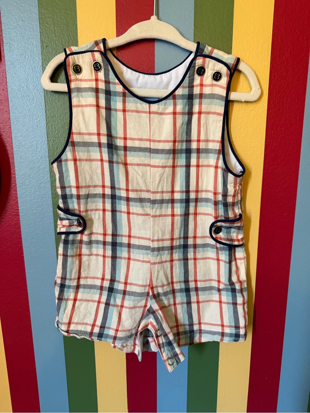 Bella Bliss Plaid Romper